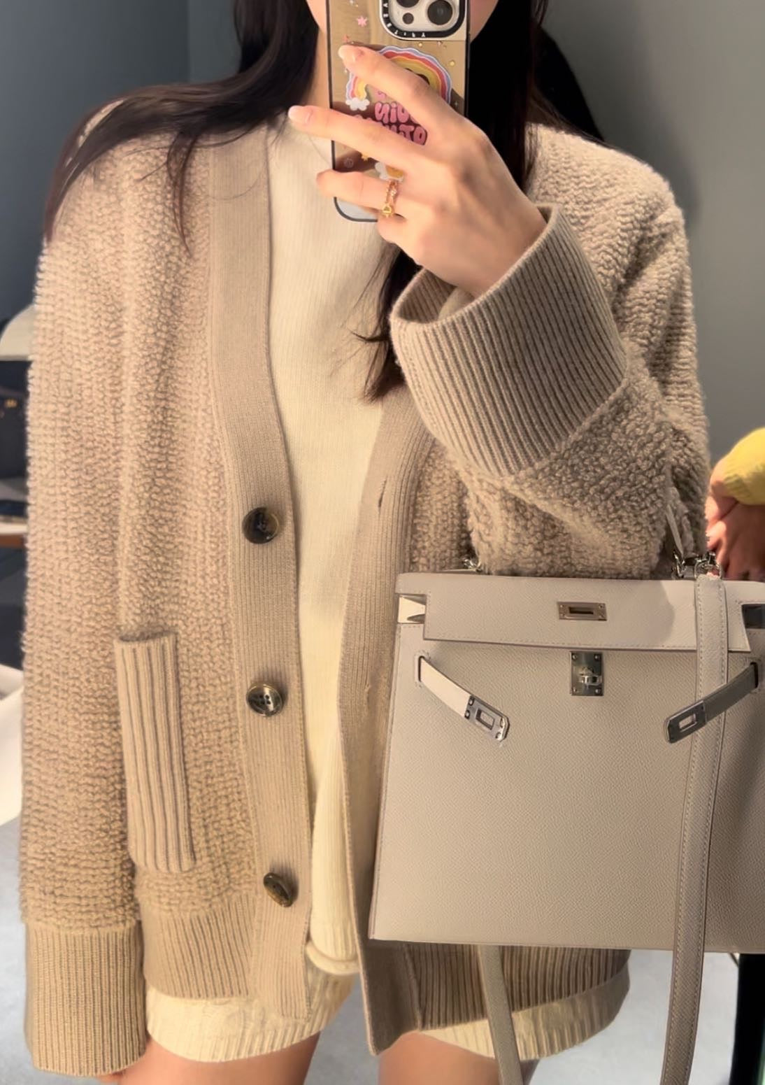 Cashmere Bouclé Cardigan