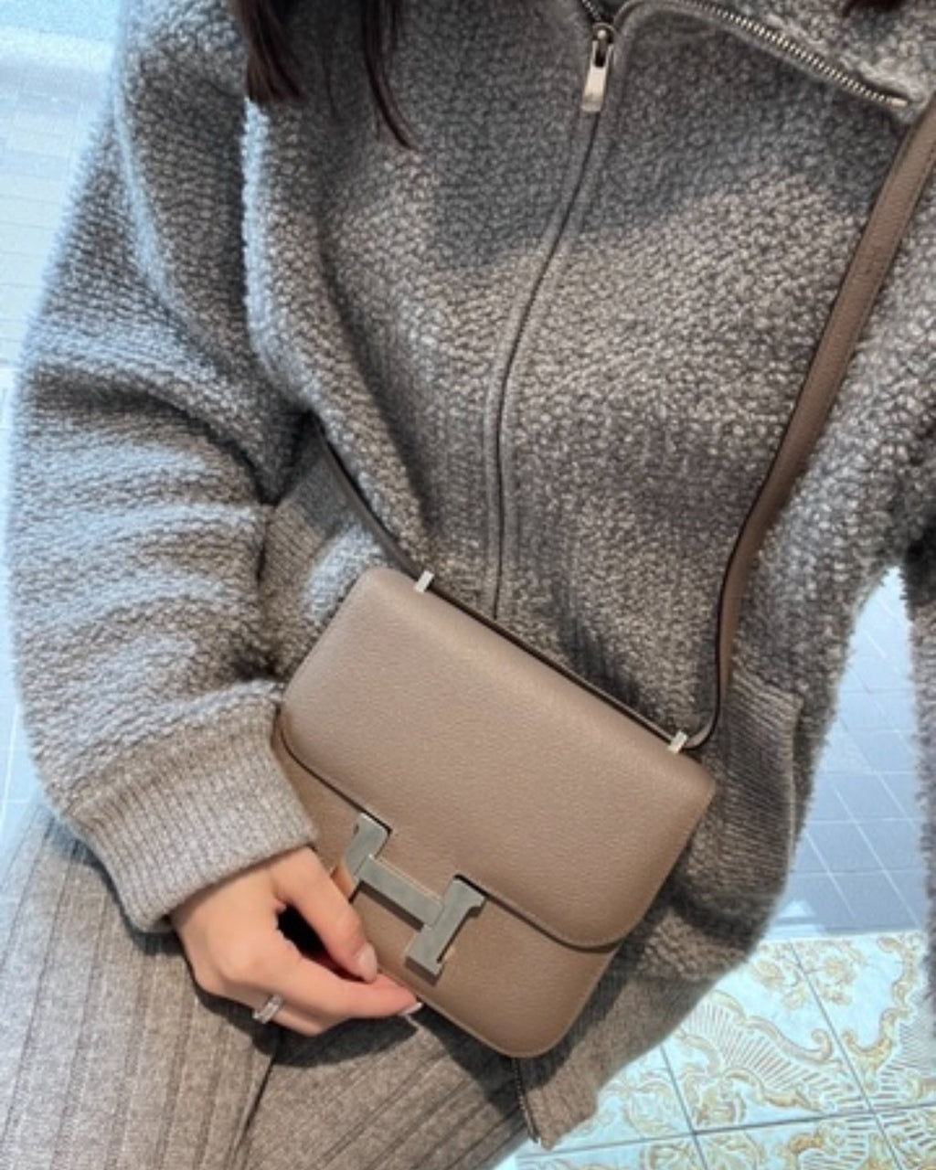 Cashmere Bouclé Zip Jacket