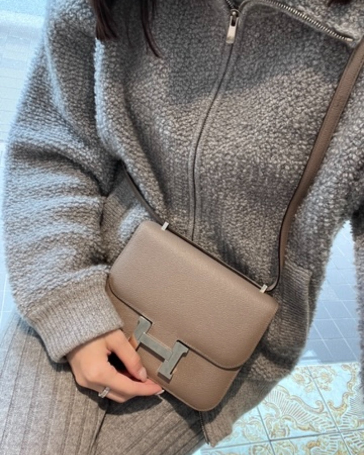 Cashmere Bouclé Zip Jacket