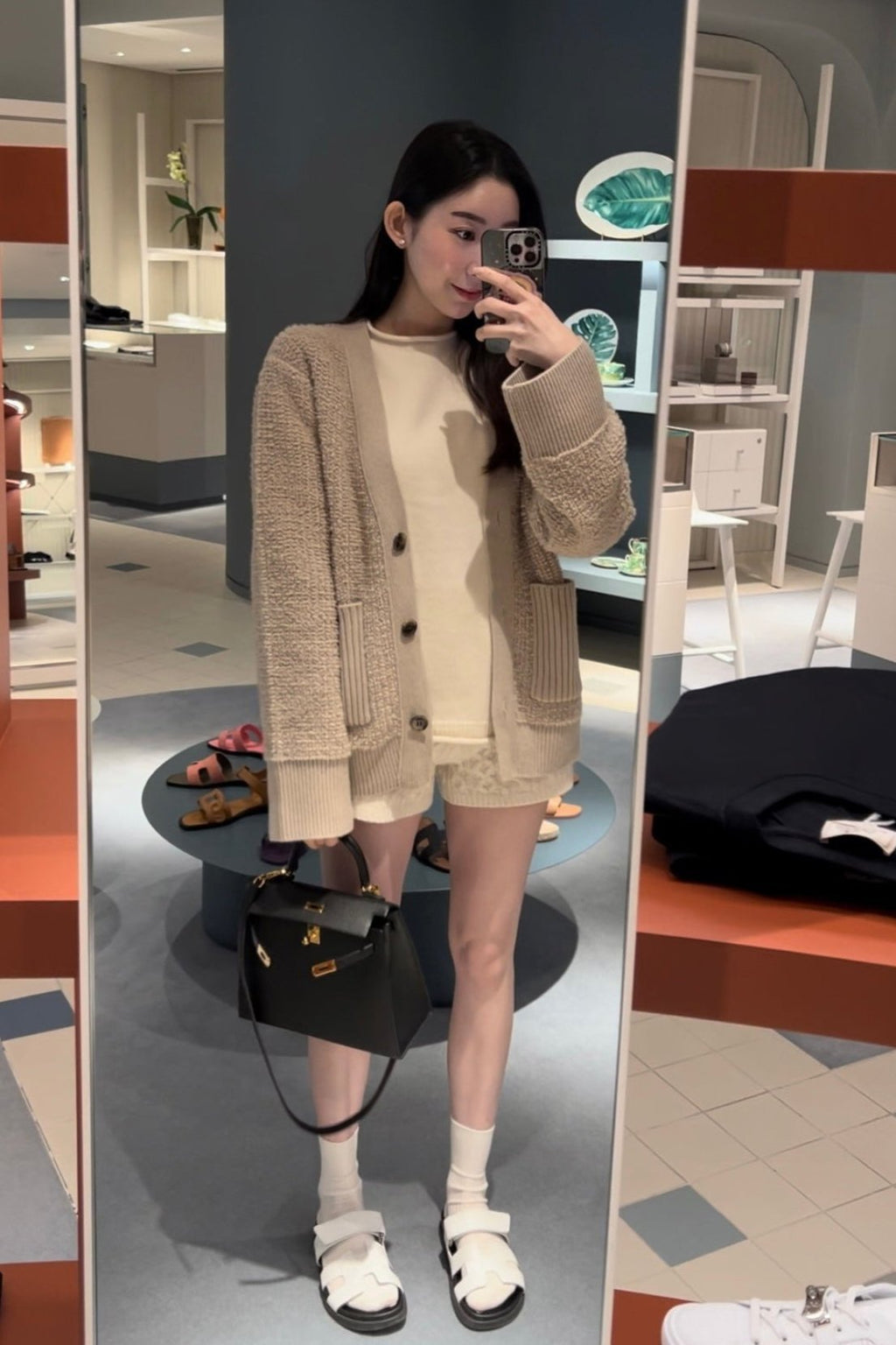 Cashmere Bouclé Cardigan