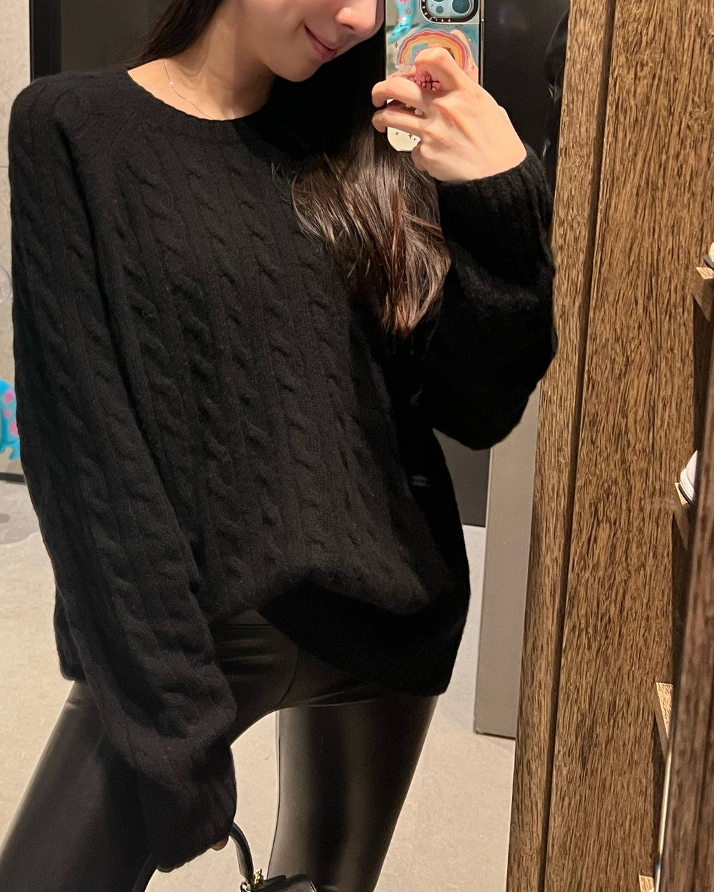 Cable-Knit Cashmere Crewneck