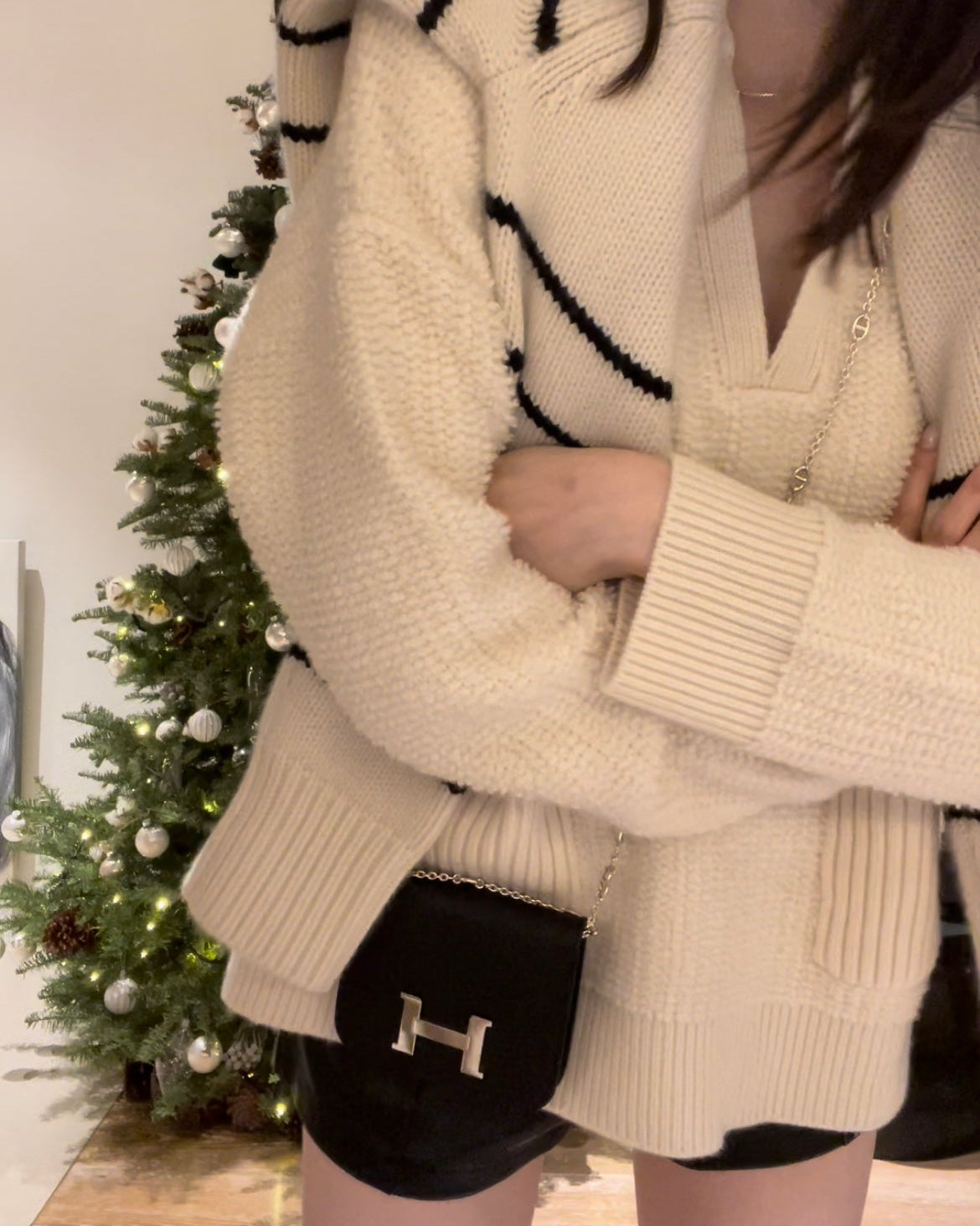 Cashmere Bouclé Pocket Sweater