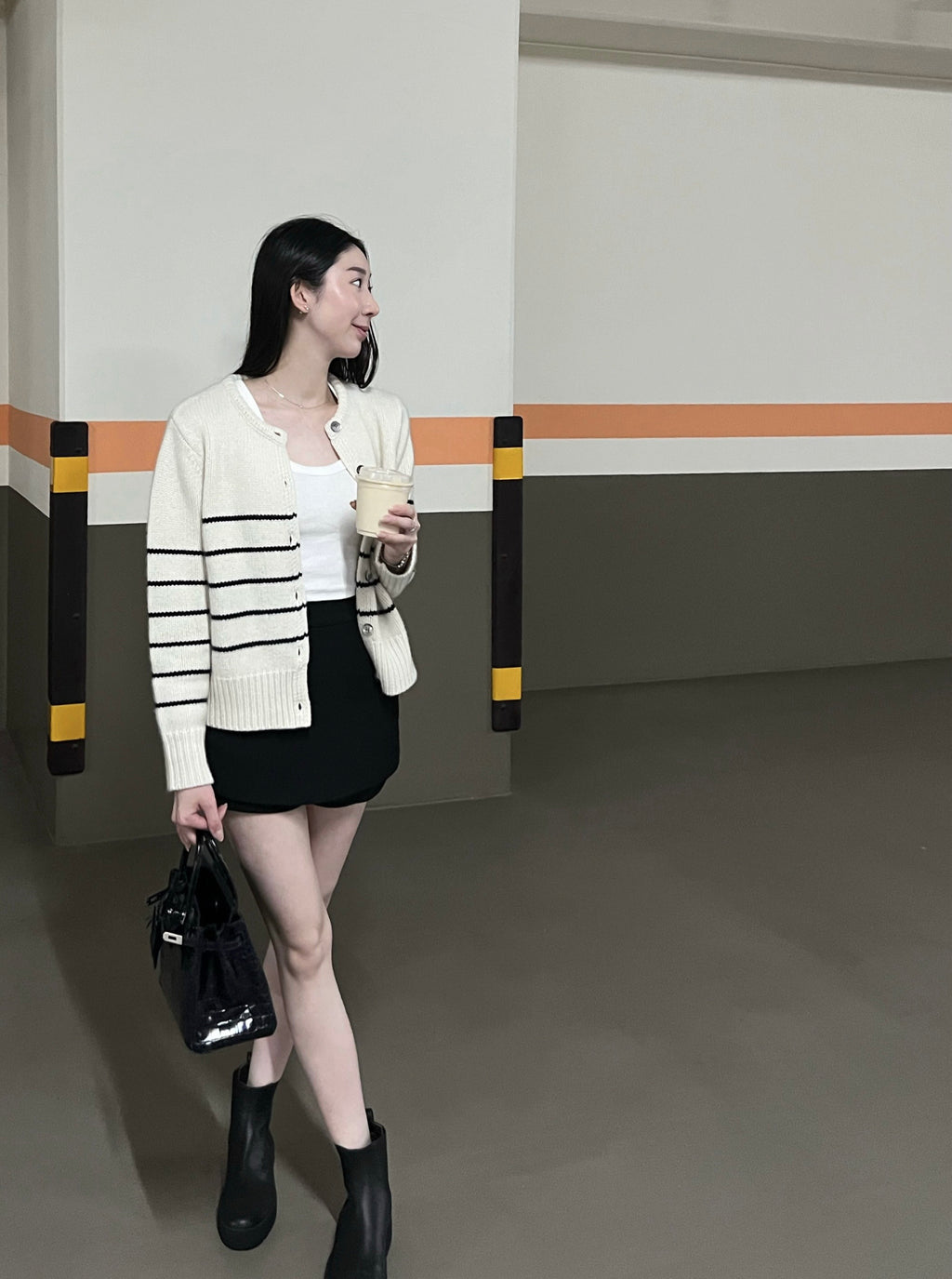 Striped Cashmere Cardigan