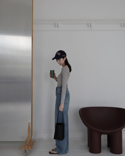 The Elle Ribbed Cotton Cashmere Top