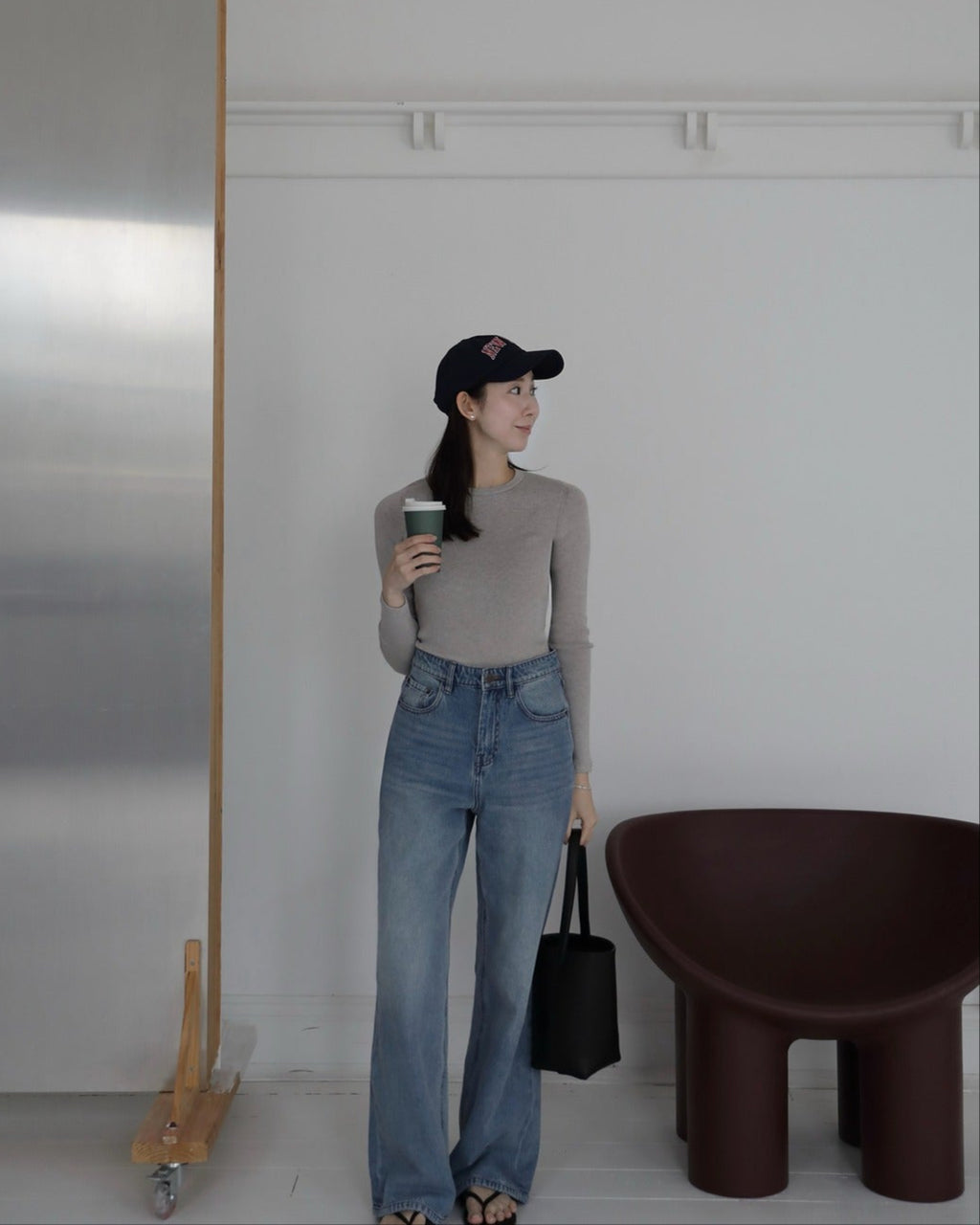 The Elle Ribbed Cotton Cashmere Top