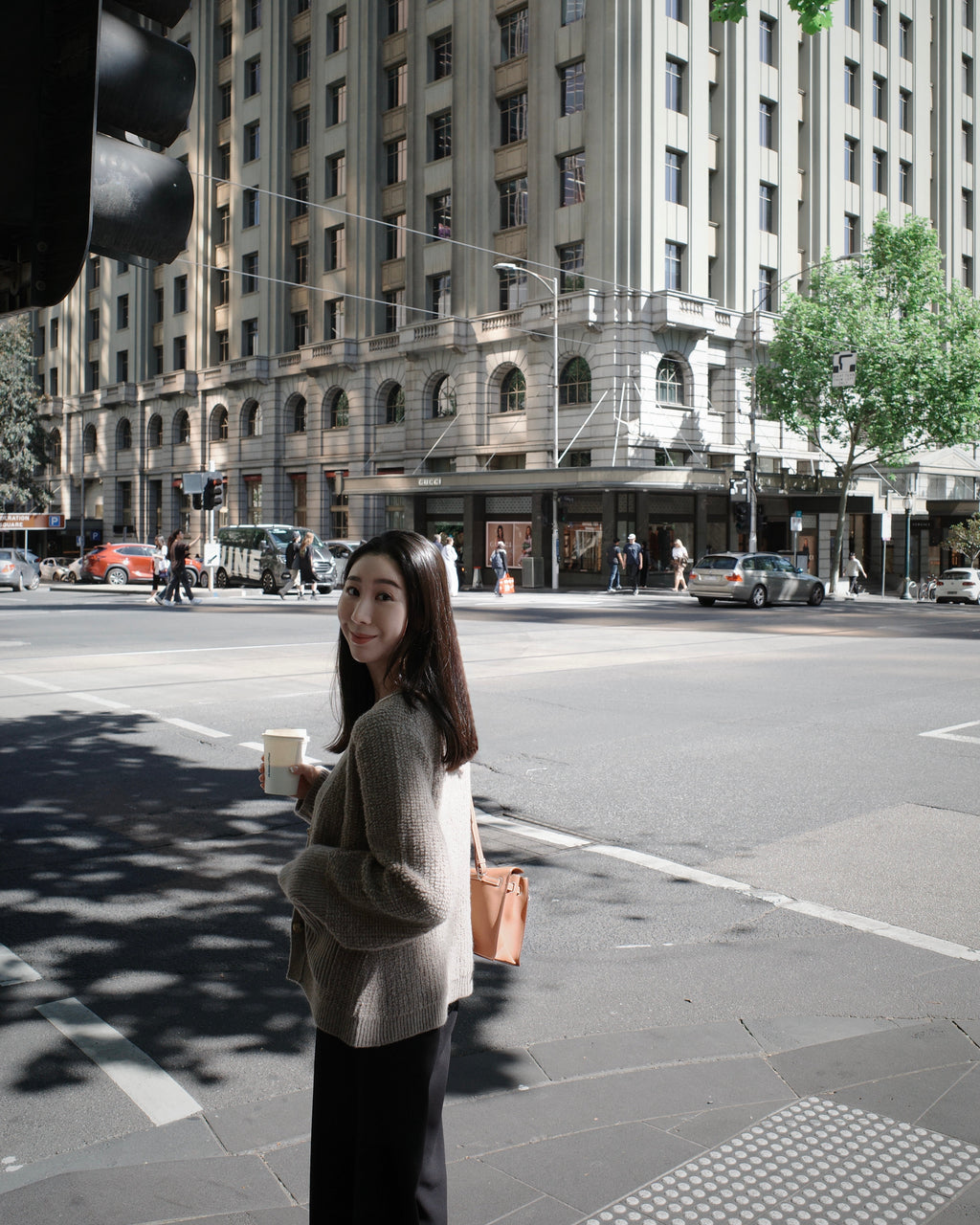 The Rue Cashmere Bouclé Cardigan