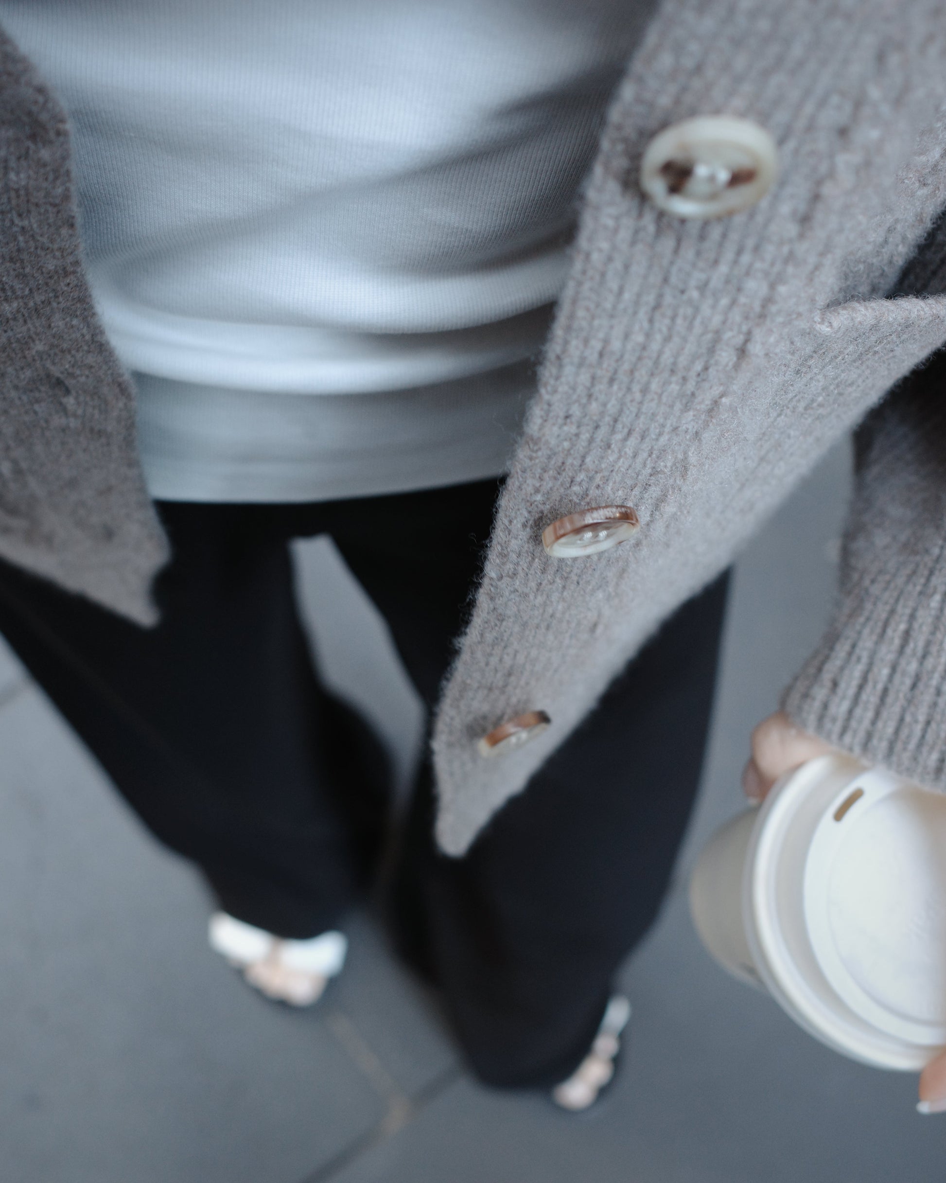 The Rue Cashmere Bouclé Cardigan