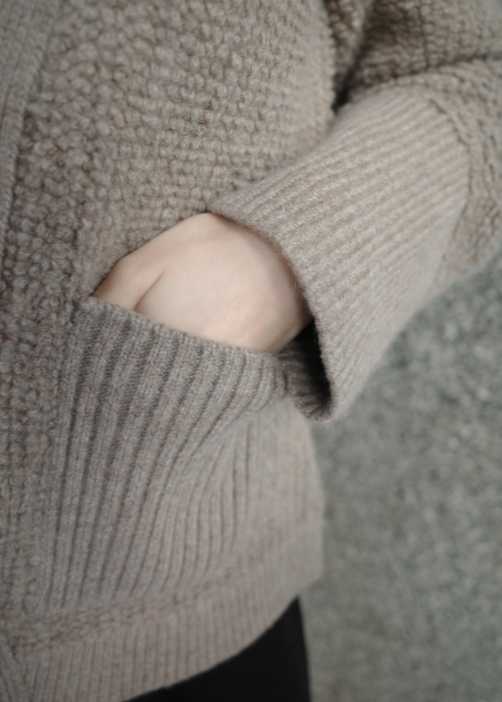 The Rue Cashmere Bouclé Cardigan