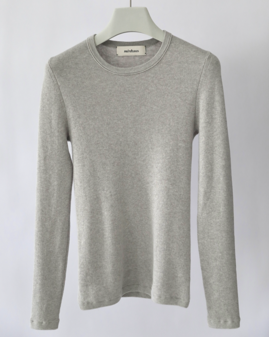 The Elle Ribbed Cotton Cashmere Top