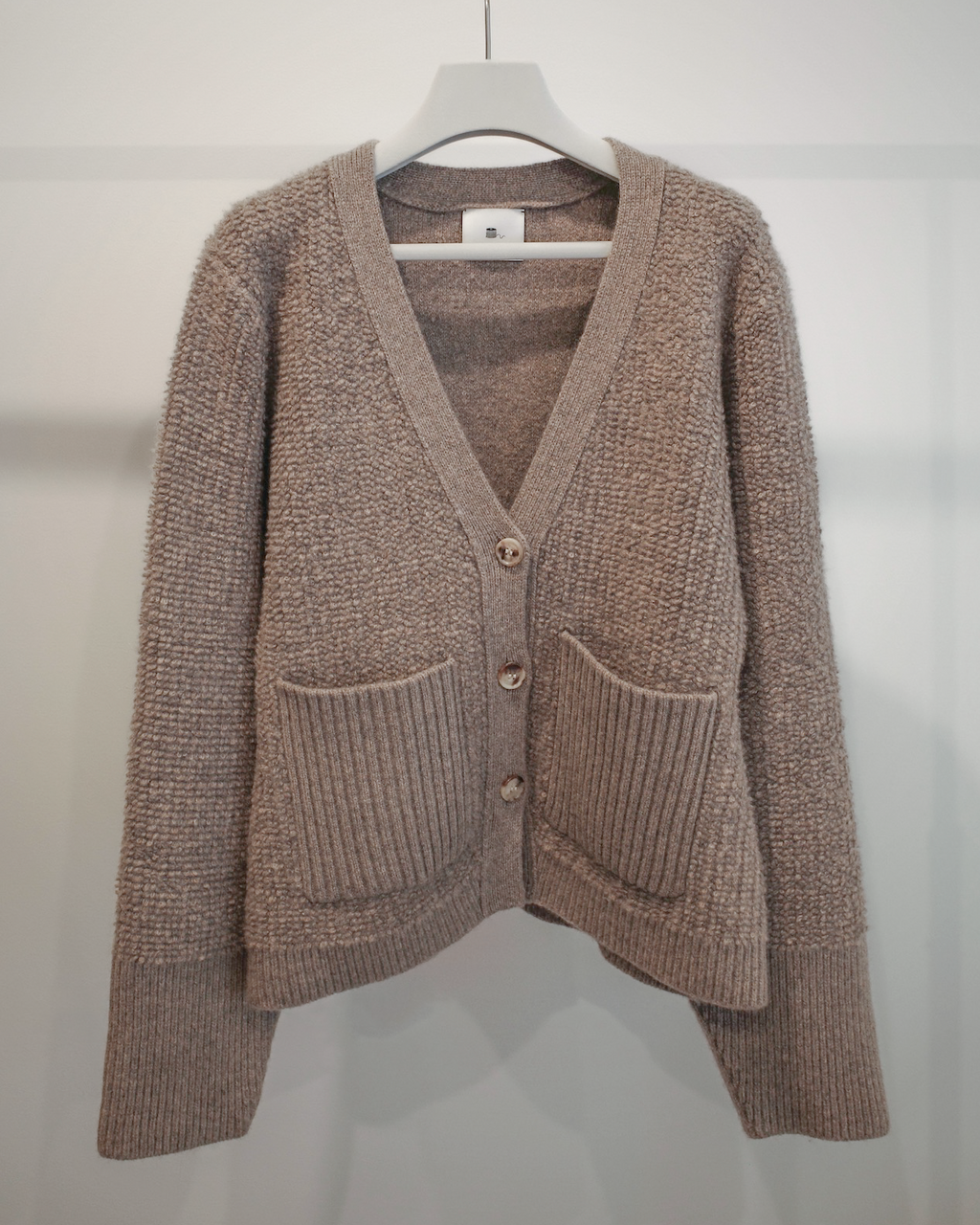 The Rue Cashmere Bouclé Cardigan