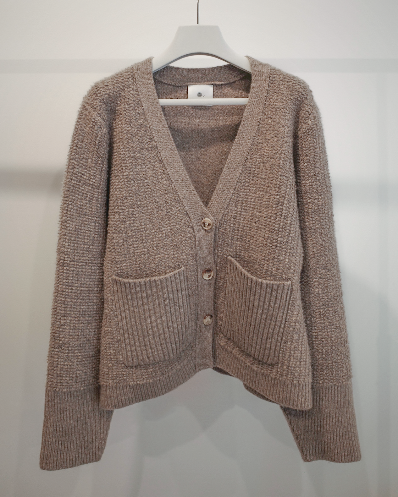 The Rue Cashmere Bouclé Cardigan