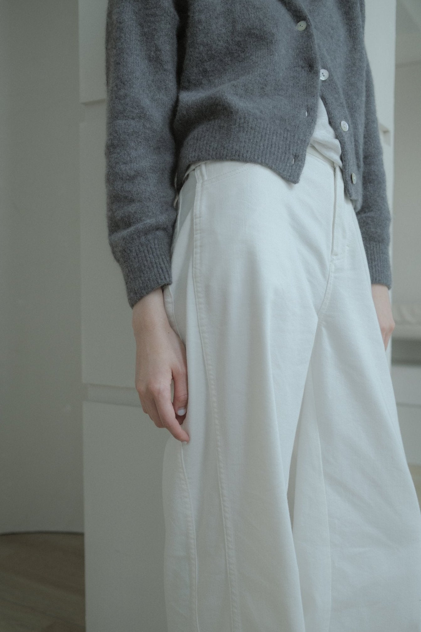 The Skye White Wide-Leg Denim