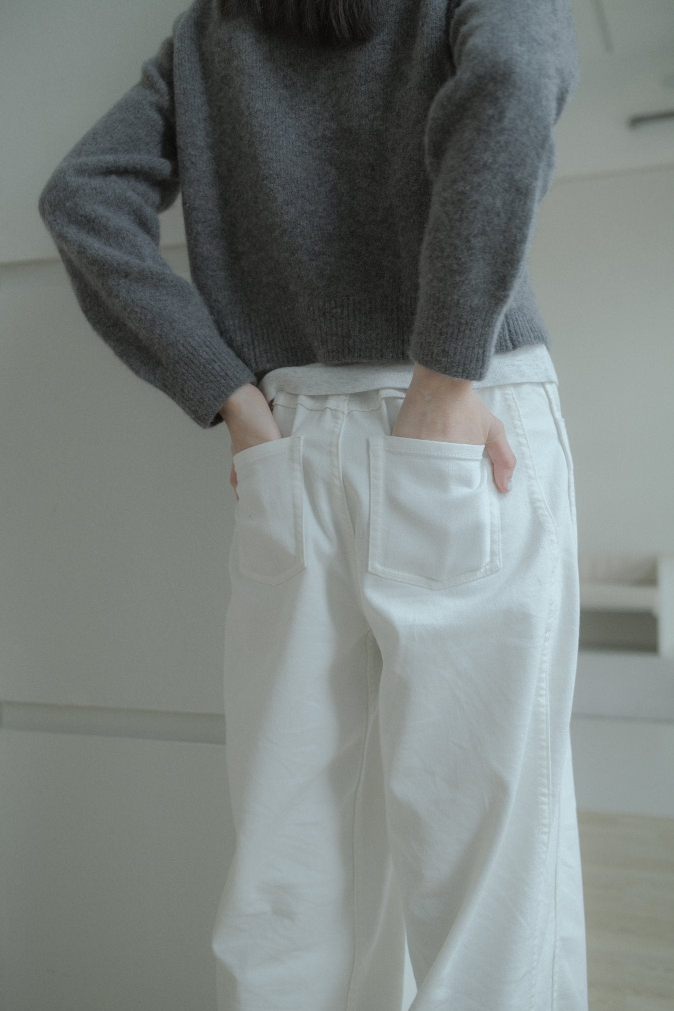 The Skye White Wide-Leg Denim